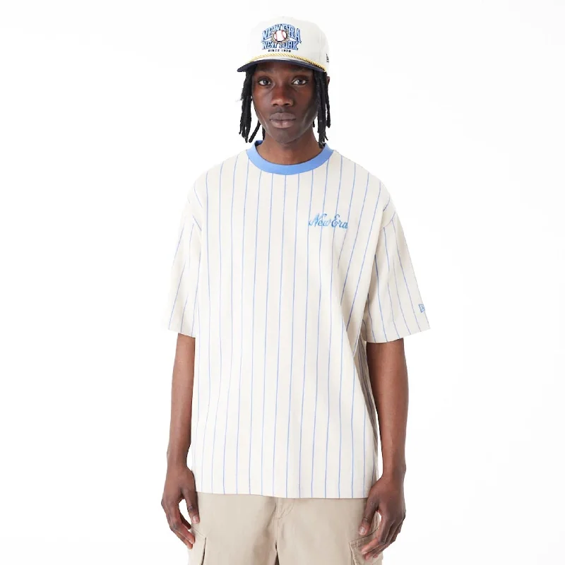 Steals and Deals New Era Pinstripe Stone Oversized T-Shirt