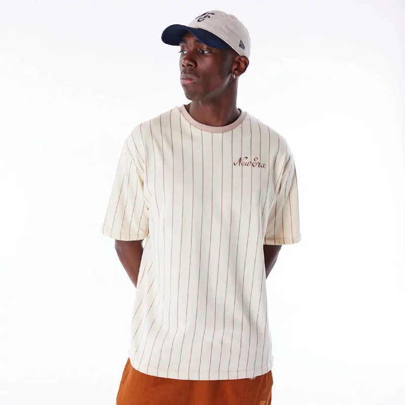 Clearance Event New Era Pinstripe Stone Oversized T-Shirt