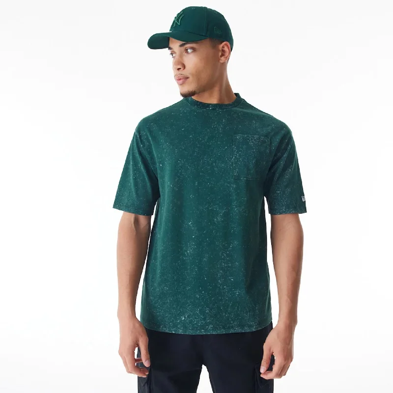 Don't Wait New Era Wash Dark Green Oversized T-Shirt