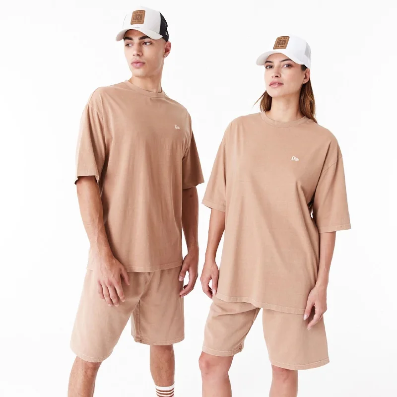 Hurry In New Era Washed Orange Oversized T-Shirt
