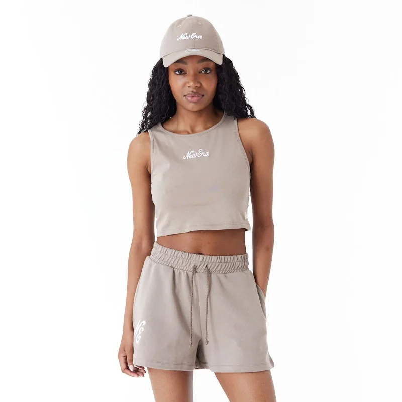 Amazing Deals New Era Womens Brown Crop Tank Top