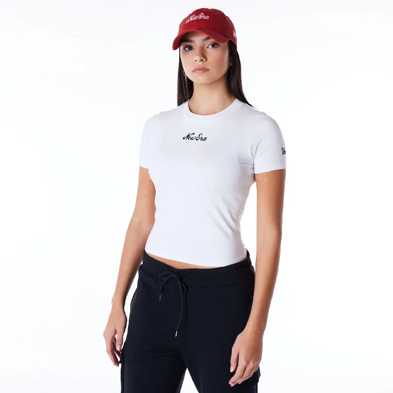 Weekend Savings Spectacular New Era Womens White Slim T-Shirt