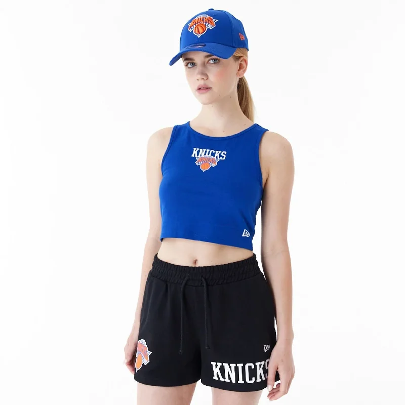 Major Savings New York Knicks Womens NBA Team Logo Blue Crop Tank Top