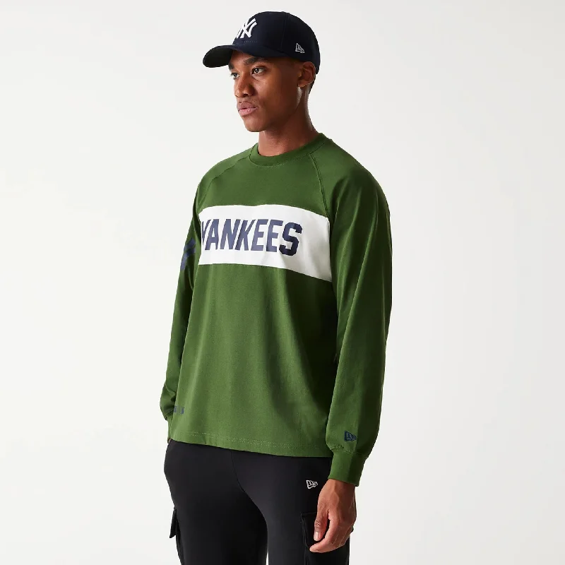 Today Only New York Yankees Korea Green Long Sleeve T-Shirt