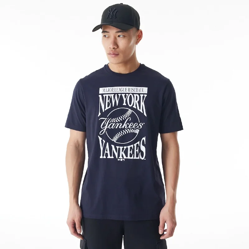 The Best Prices New York Yankees MLB Baseball Stack Navy T-Shirt