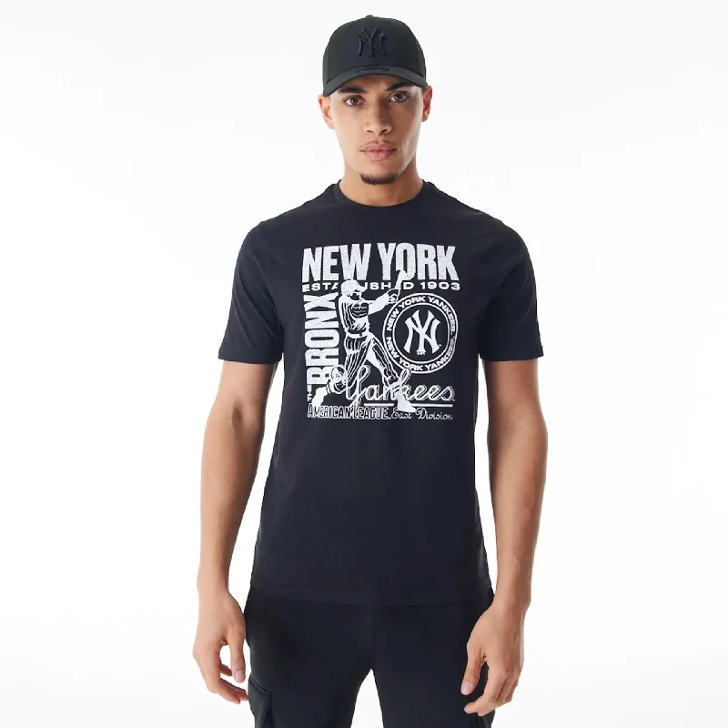 Top Pick New York Yankees MLB Distressed Graphic Black T-Shirt