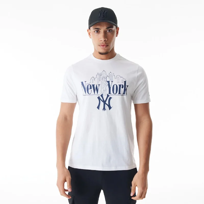 Stock Up New York Yankees MLB Graphic White T-Shirt