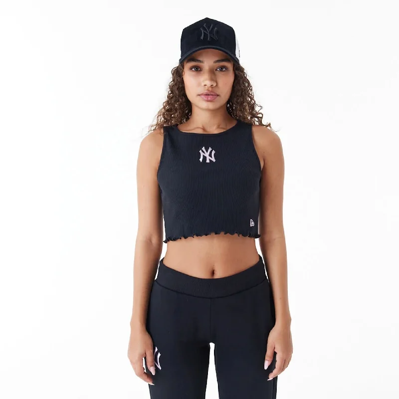 Price Rollback New York Yankees MLB Lifestyle Black Womens Crop Tank Top