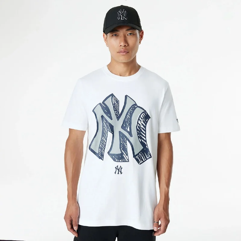 Time-Limited Offer New York Yankees Official Doodles White T-Shirt