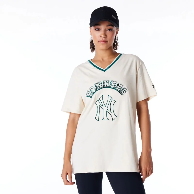 Weekend Bargains to Savor New York Yankees Womens MLB Graphic Stone V Neck T-Shirt