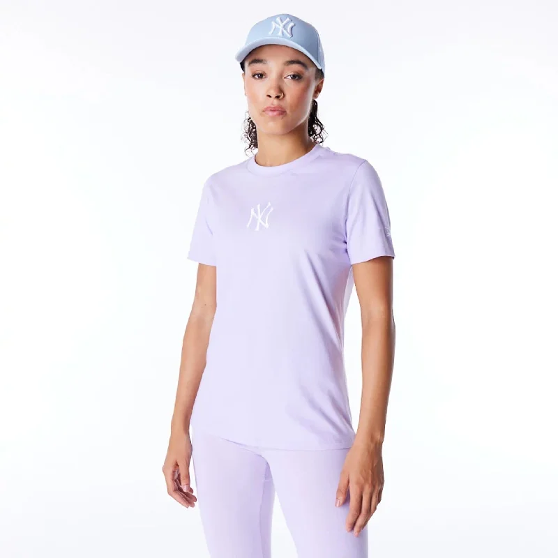 Early Access New York Yankees Womens MLB League Essential Pastel Purple T-Shirt
