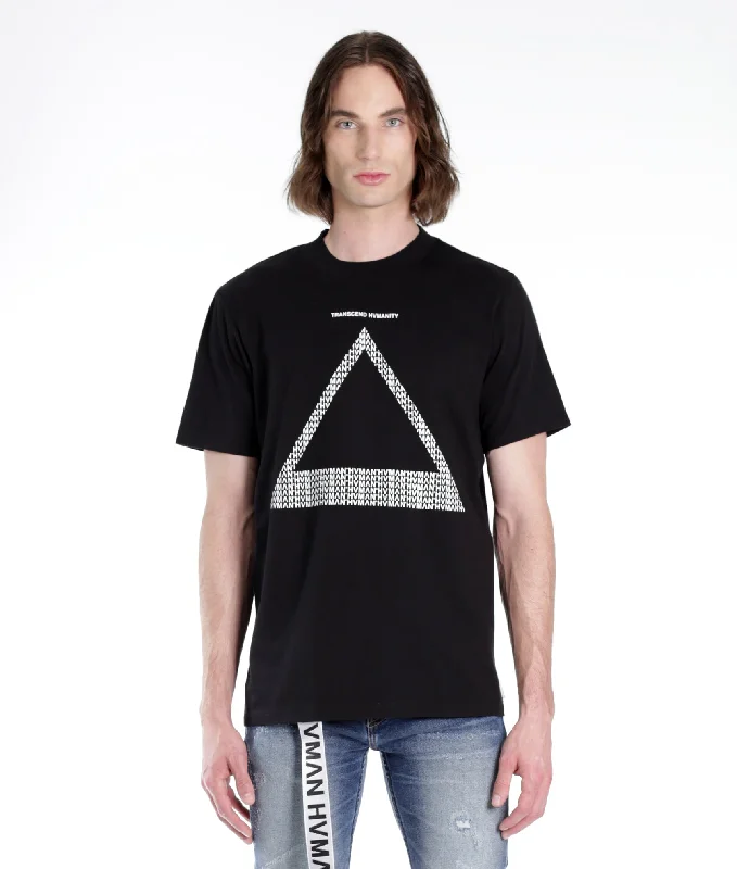 Seasonal Clearance Novelty Tee Triangle Transcend Hvmanity In Black