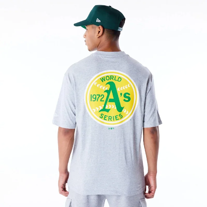 Act Fast Oakland Athletics MLB World Series Grey Oversized T-Shirt