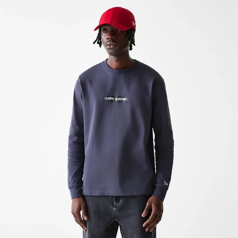 Flash Deals Ode To NY Dark Grey Long Sleeve T-Shirt