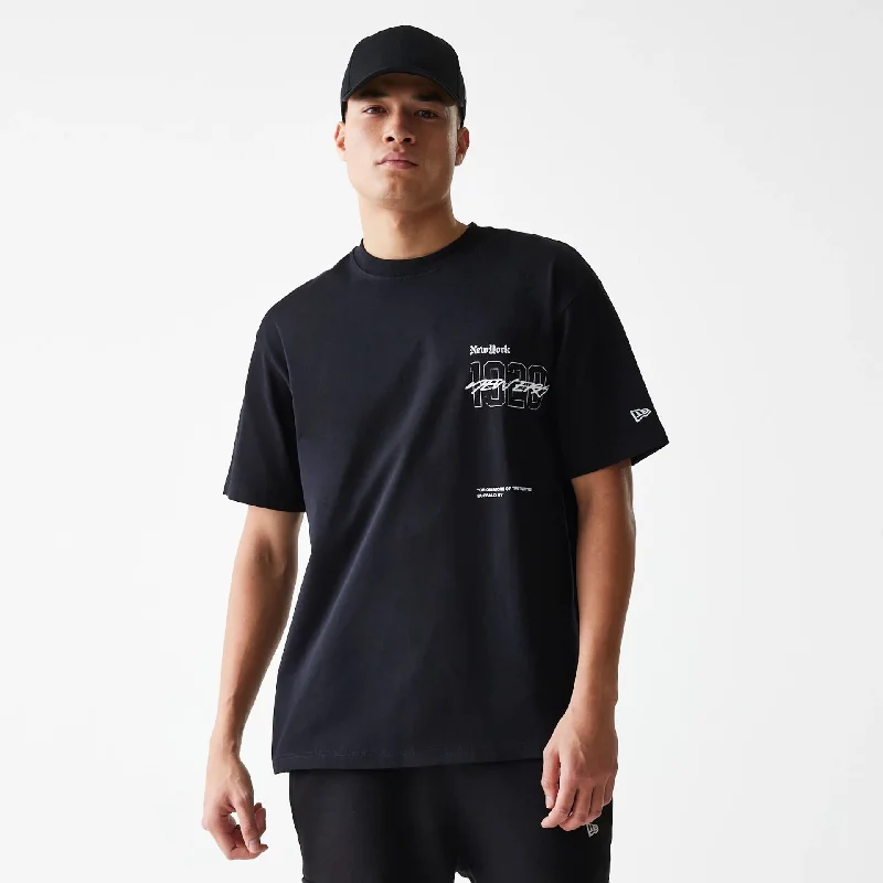 Deal of the Week Ode To NY Rose Black Oversized T-Shirt