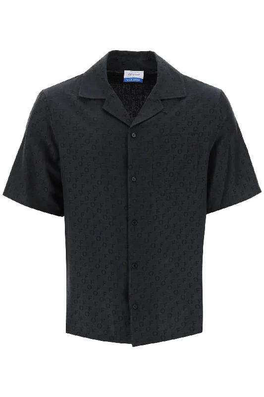 Price Slash Off- Men's Holiday Bowling Shirt With Off Pattern