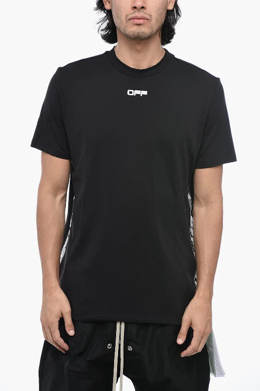 New Markdowns Off-White Crewneck SPORT T-shirt With Logoed Band
