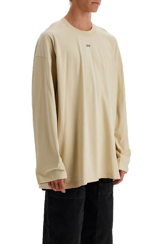 Weekend Deals That Impress Off-White Long Sleeve Oversized T-Shirt For