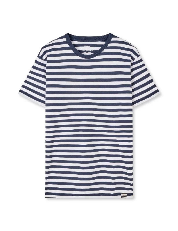 Deal of the Day Organic Midi Thor Tee, Navy/White