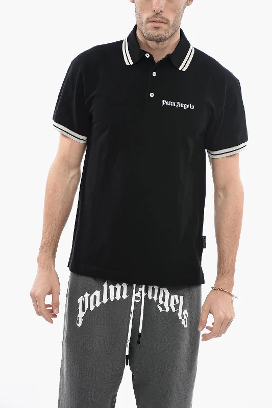 Price Break Palm Angels 3-Buttons Piquet Cotton Polo shirt