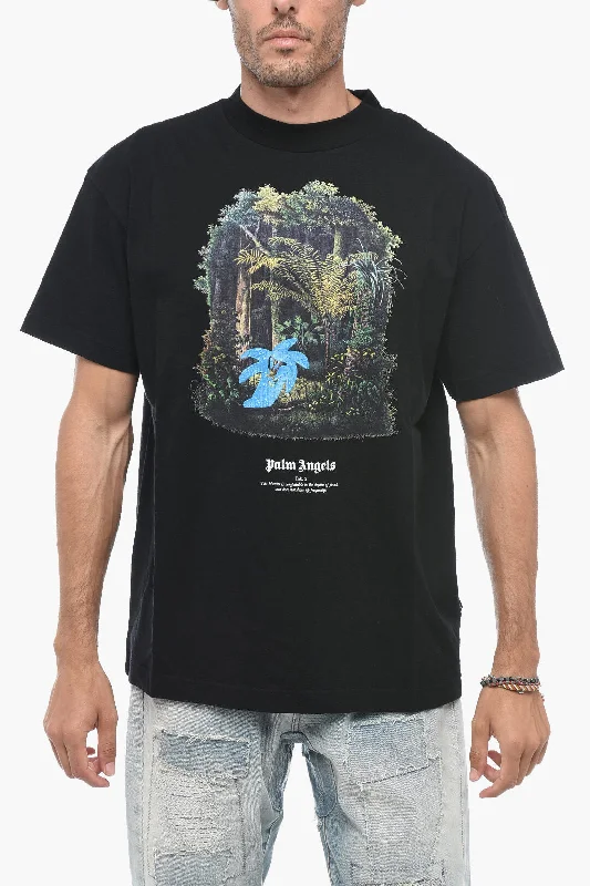 Massive Savings Palm Angels HUNTING IN THE FOREST T-Shirt with Embossed Print