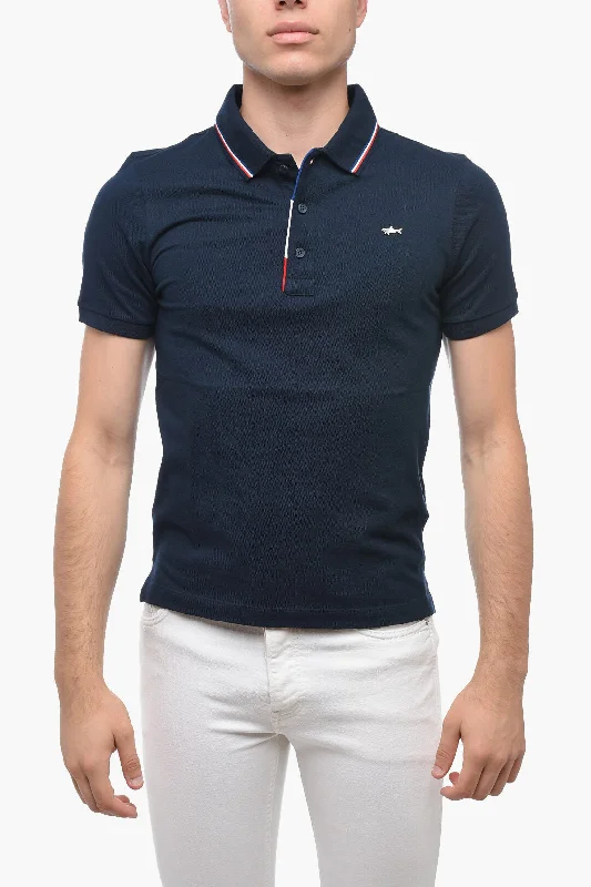 Price Smash Paul & Shark 3-Buttons Cotton Polo Shirt with Metal Logo