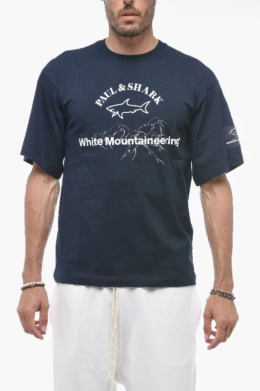 Value Pack Paul & Shark WHITE MOUNTAINEERING Solid Color Crew-neck T-Shirt with Prin