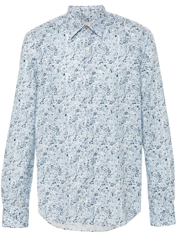 Incredible Offers Paul Smith Men's Shirts Clear blue