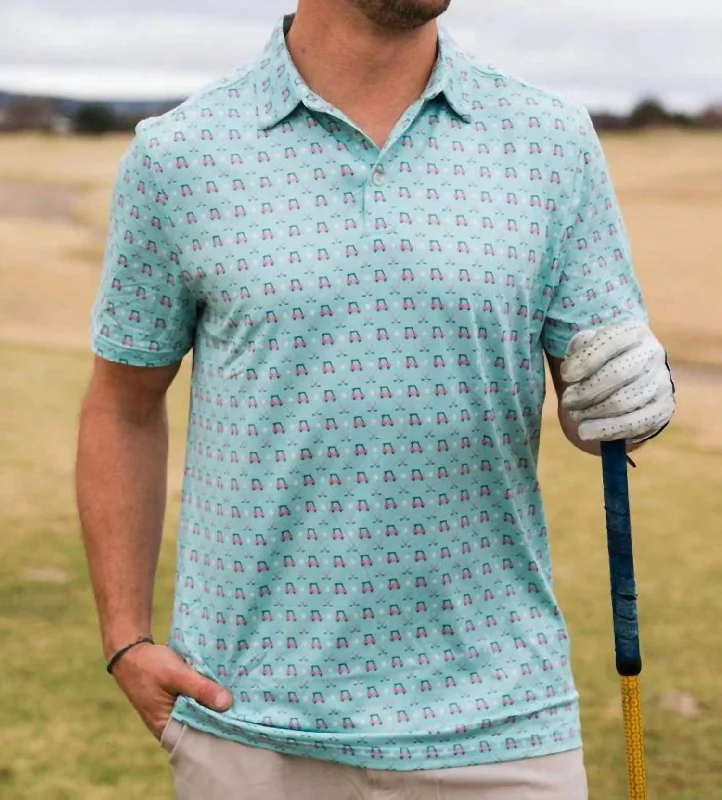 Weekend Savings Spectacle Performance Polo - Tee Time In Turquoise