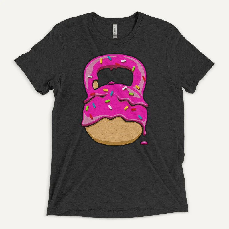 Deal Alert Pink-Glazed Donut With Sprinkles Kettlebell Design Men’s Triblend T-Shirt