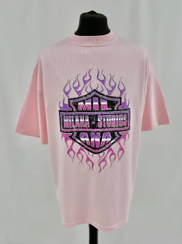 Exclusive Preview Pink Harley Heavyweight T-shirt.