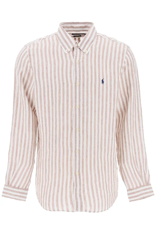 Savings Bonanza Polo Ralph Lauren Men's Striped Custom-Fit Shirt