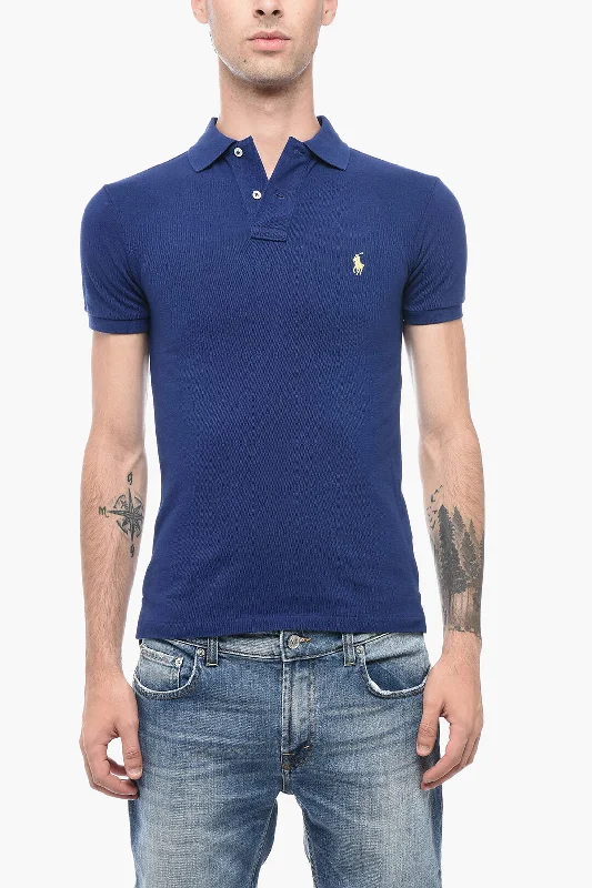 While Supplies Last Polo Ralph Lauren Piquet Cotton Slim Fit Polo with Logo