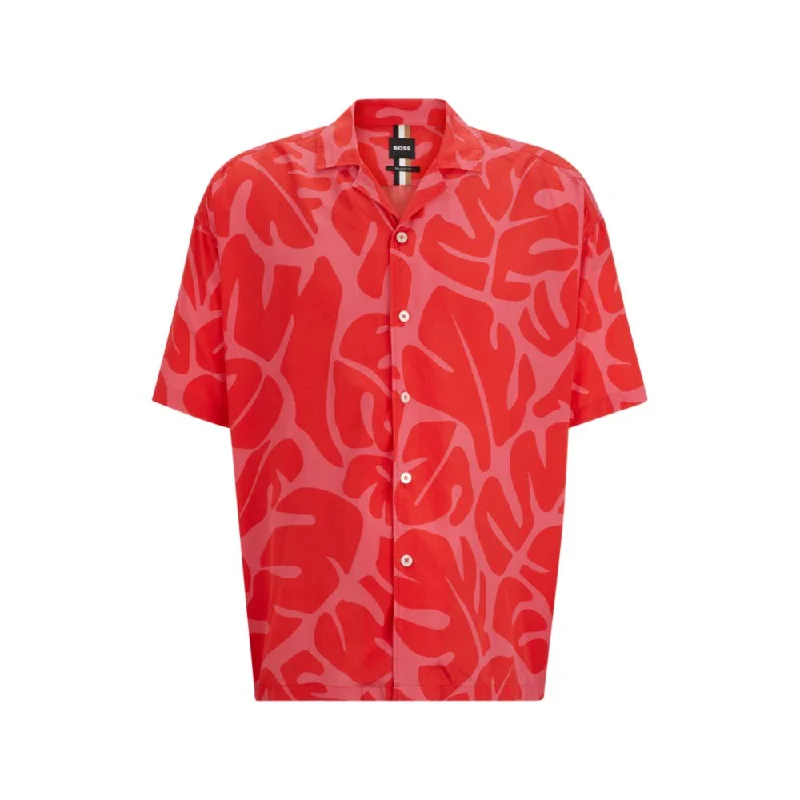 Lowest Price Relaxed-fit shirt in seasonal print with camp collar