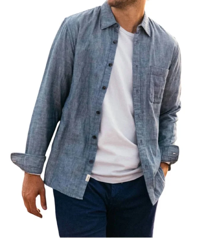 Pay Less Ripper Double Gauze Shirt In Light Indigo