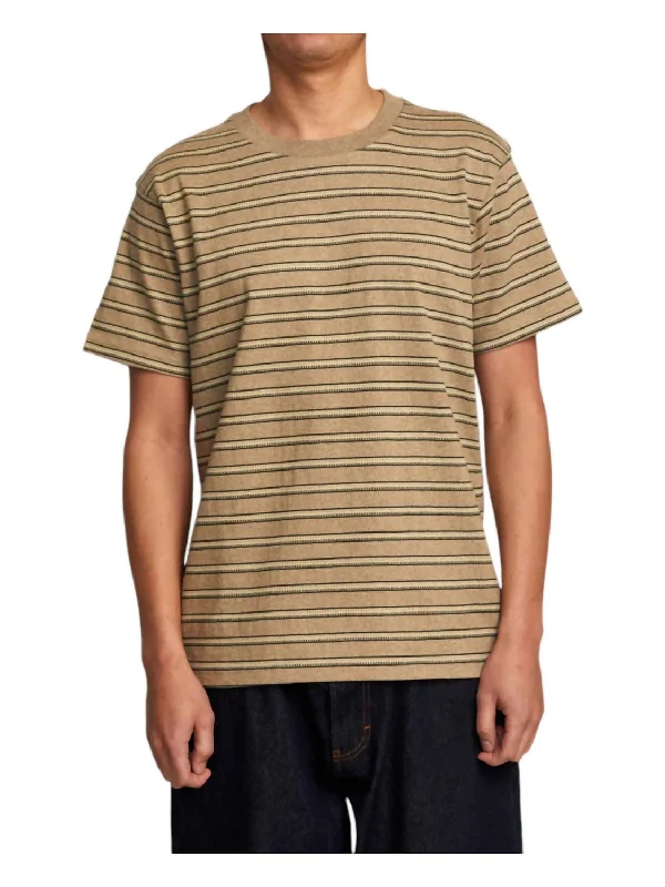 Fantastic Offers Road Runner Stripe Short Sleeve Top In Latte