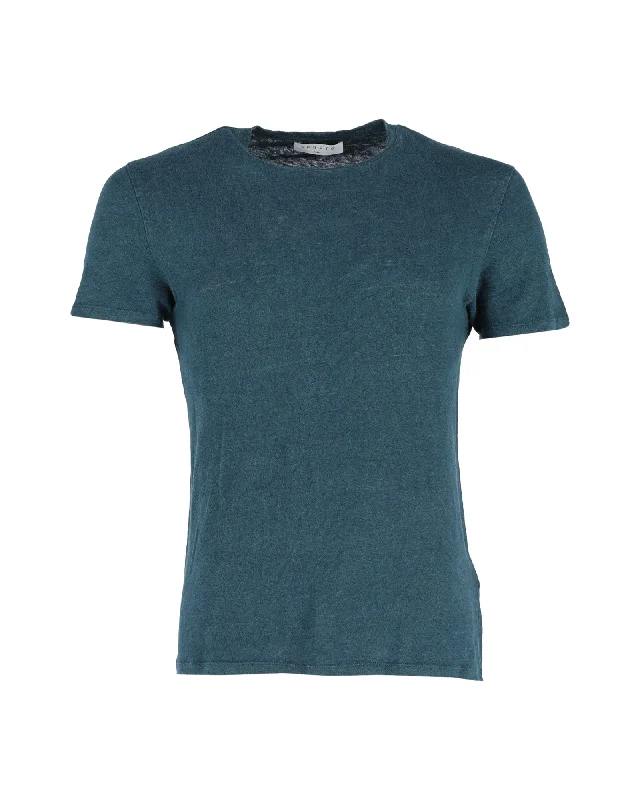 Weekend Deals to Brighten Your Day Sandro Paris Crewneck T-shirt in Green Linen