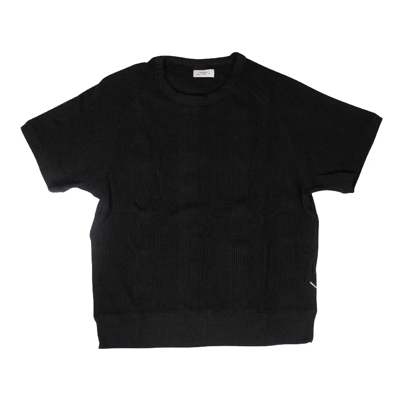 Deal of the Day Saturdays Nyc Kyrie Waffle Stripe S/S Tee - Black
