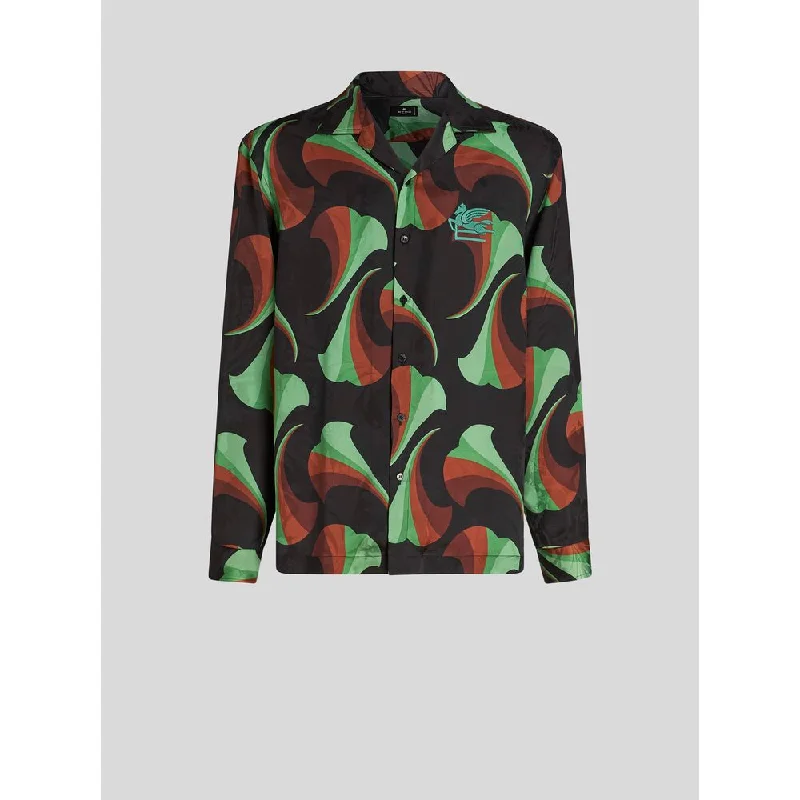 Unbeatable Deal SILK BOWLING SHIRT WITH FLORAL PRINT