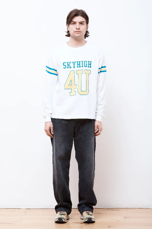 Super Savings SH4U Jersey LS T-Shirt Woven White