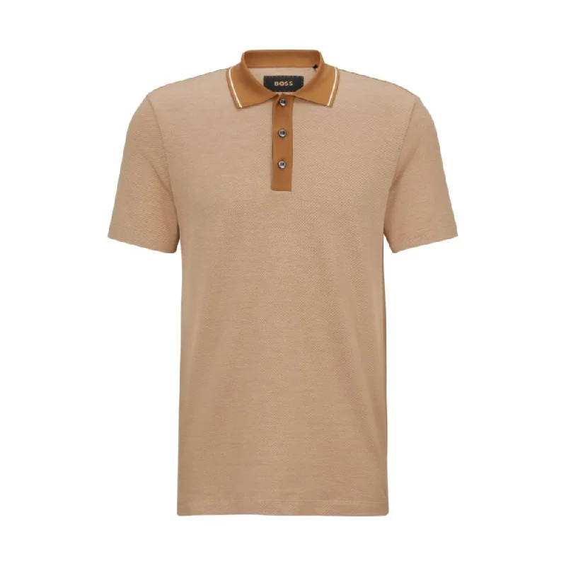 Price Cut Slim-fit polo shirt in structured cotton and silk