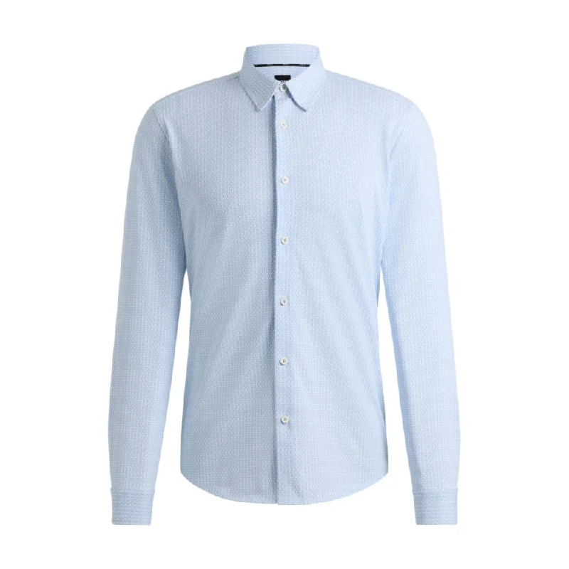 Unmissable Offer Slim-fit shirt in a printed performance-stretch blend
