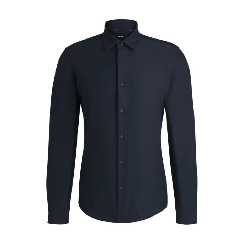 Value Pack Slim-fit shirt in herringbone performance-stretch material