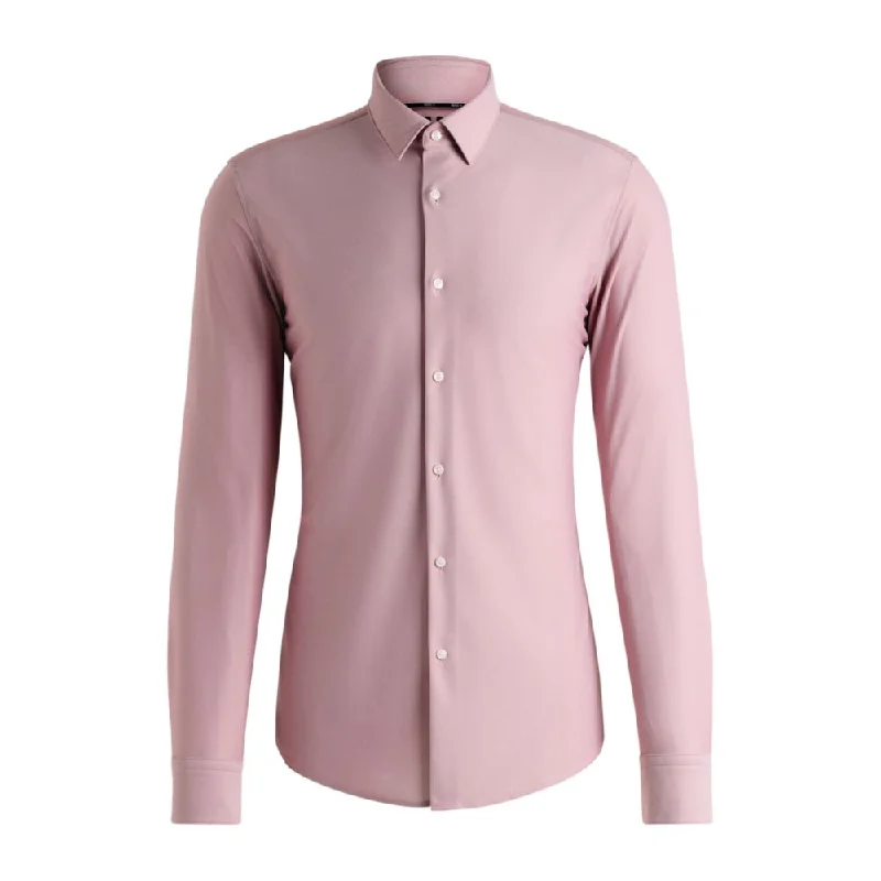 Super Bargain Slim-fit shirt in performance structured jersey