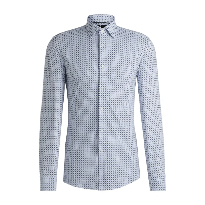 Hurry Up Slim-fit shirt in printed performance-stretch fabric