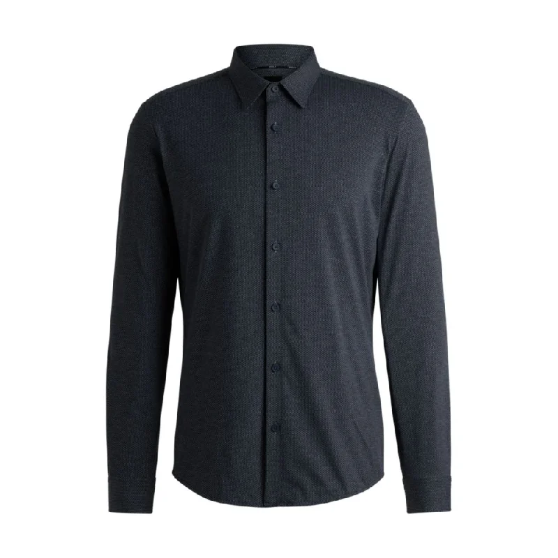 While Supplies Last Slim-fit shirt in printed performance-stretch jersey
