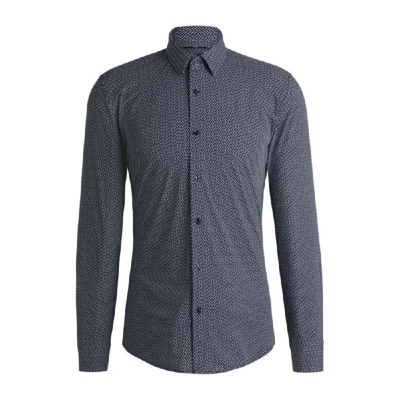 Fantastic Savings Slim-fit shirt in printed performance-stretch jersey