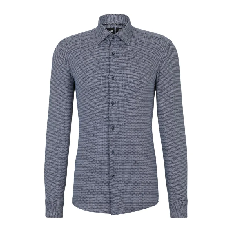 Crazy Deals Slim-fit shirt in printed performance-stretch material