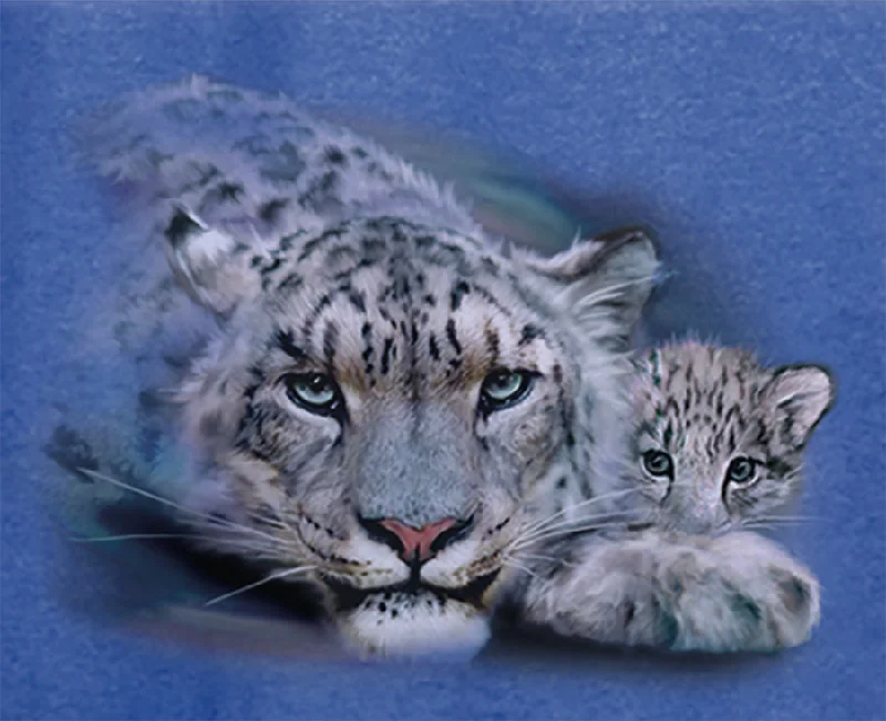 Savings Event Adult Protector (Snow Leopard & cub) T-Shirt