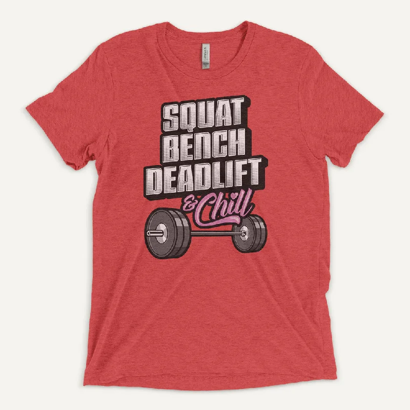 Big Discounts Squat Bench Deadlift And Chill Men’s Triblend T-Shirt